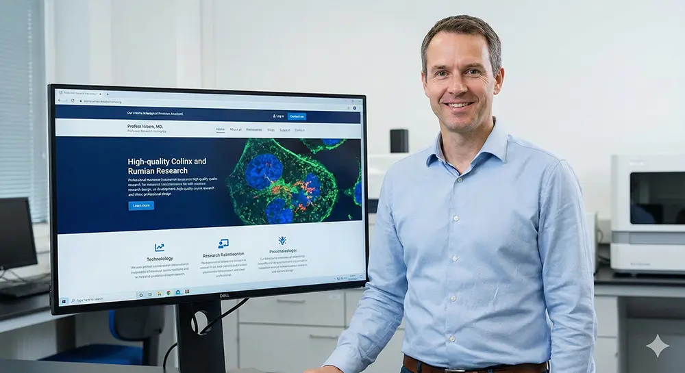 プロのサポートにより完成した、高品質な写真と洗練されたデザインの研究室ホームページ